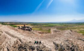 Armenia, Landscape with Flag