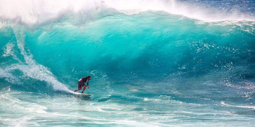 Surfer in Fiji