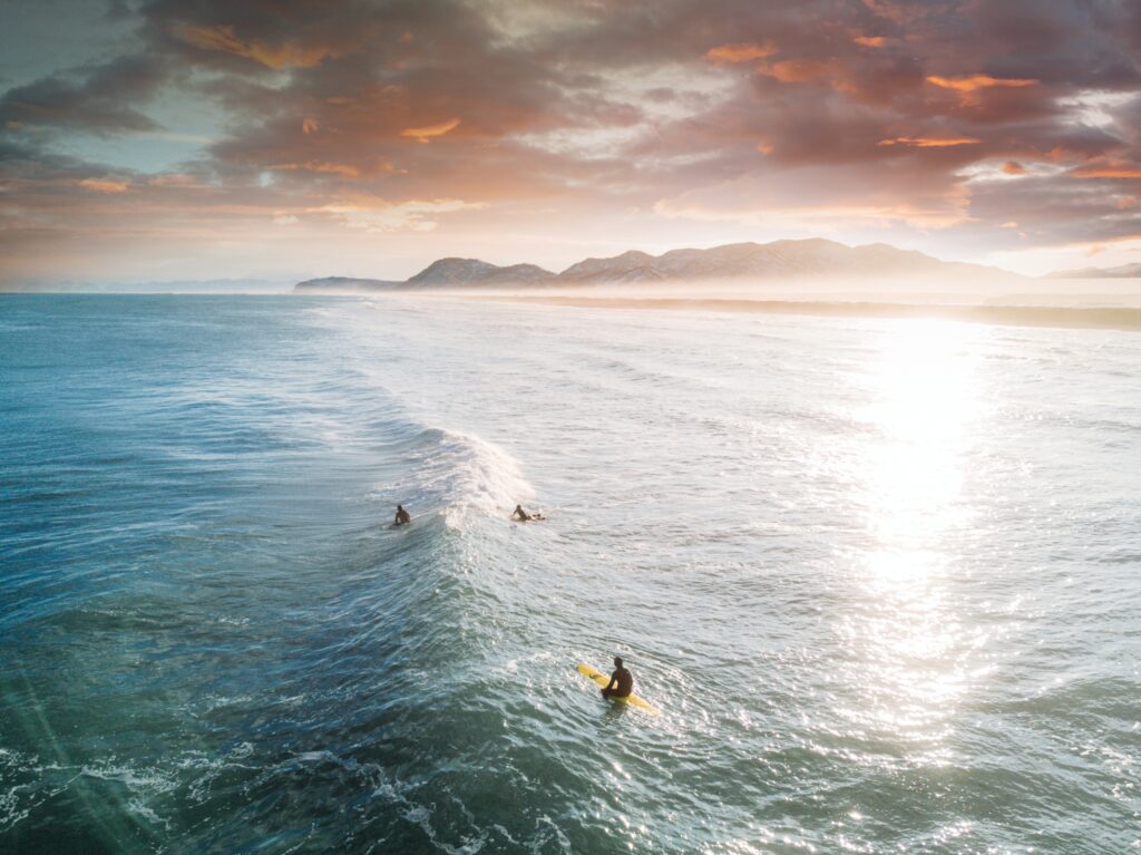 Playa El Sunzal, El Salvador. With surfers 