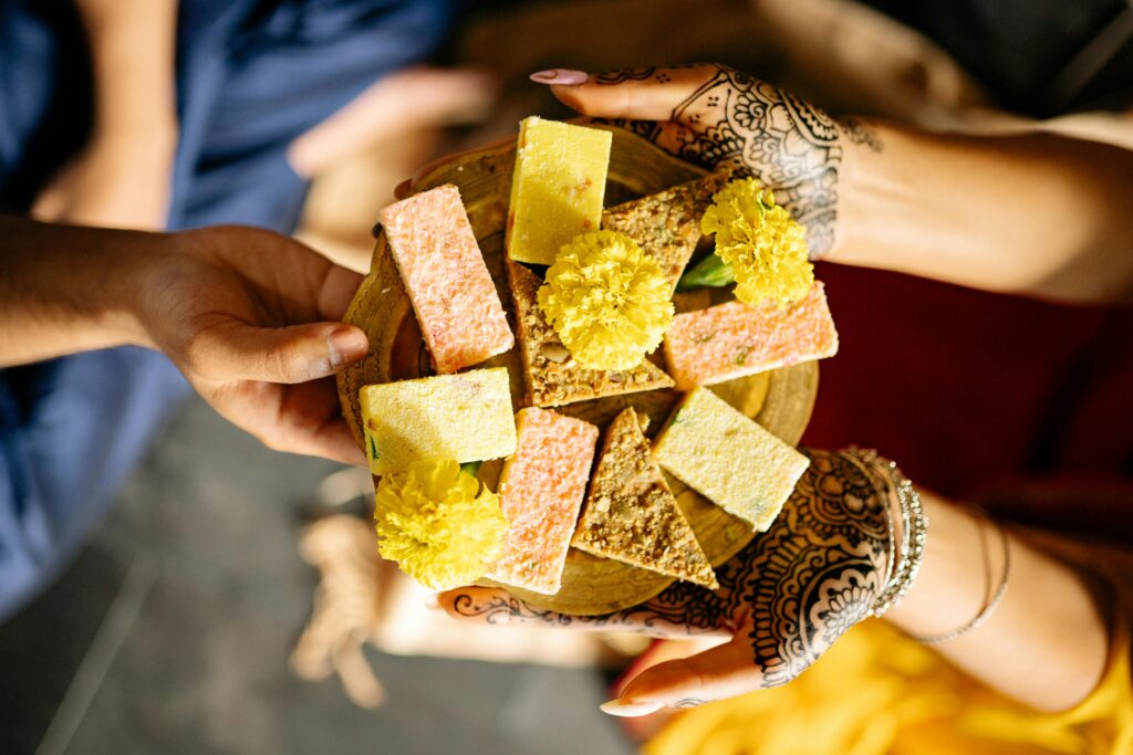 Diwali. Distribution of Sweets