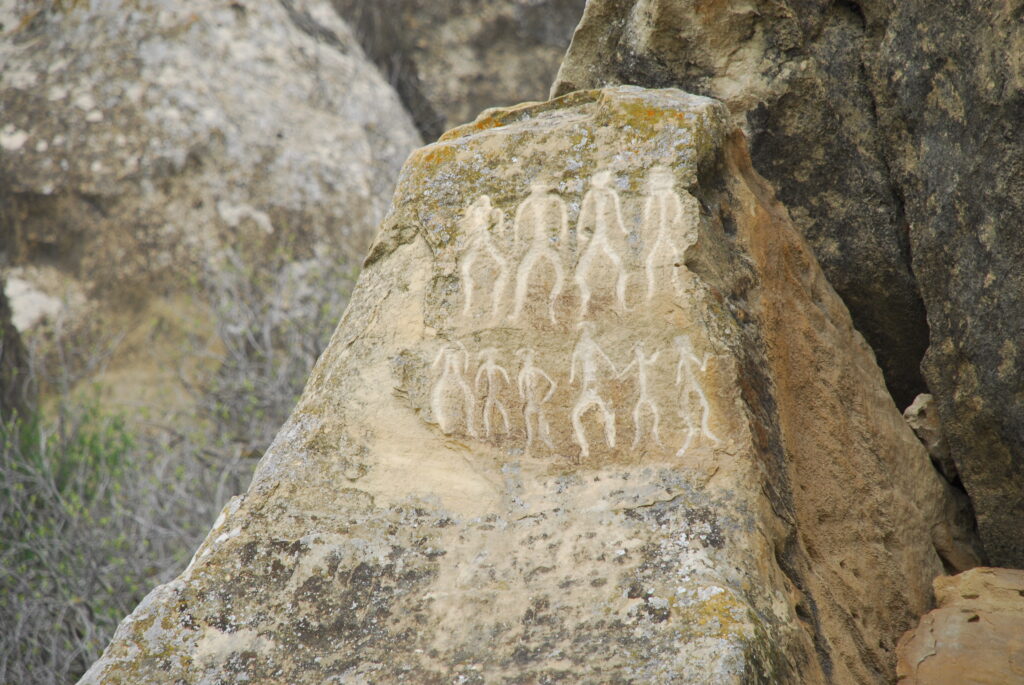 Gobustan, Azerbaijan. rock paintings